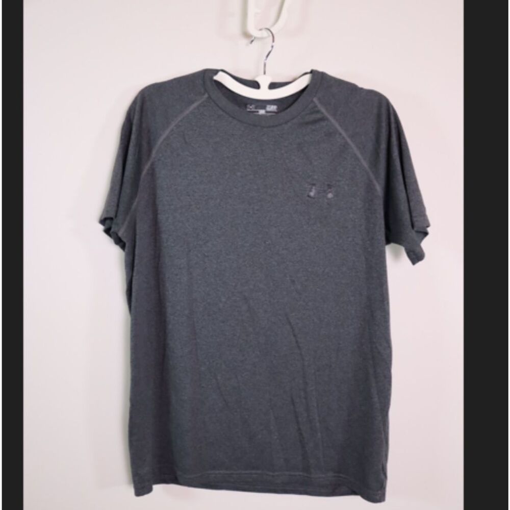 Under Armour HeatGear Gray Short Sleeve T-Shirt Small Petite Loose Fit